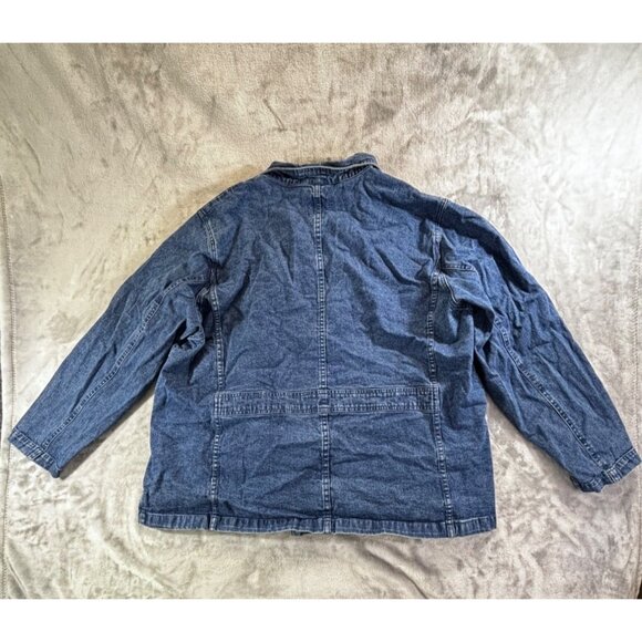 Appleseed jacket Women's 2X Blue Denim Jean Jacket button down w/ Inside Pocket - Picture 9 of 9